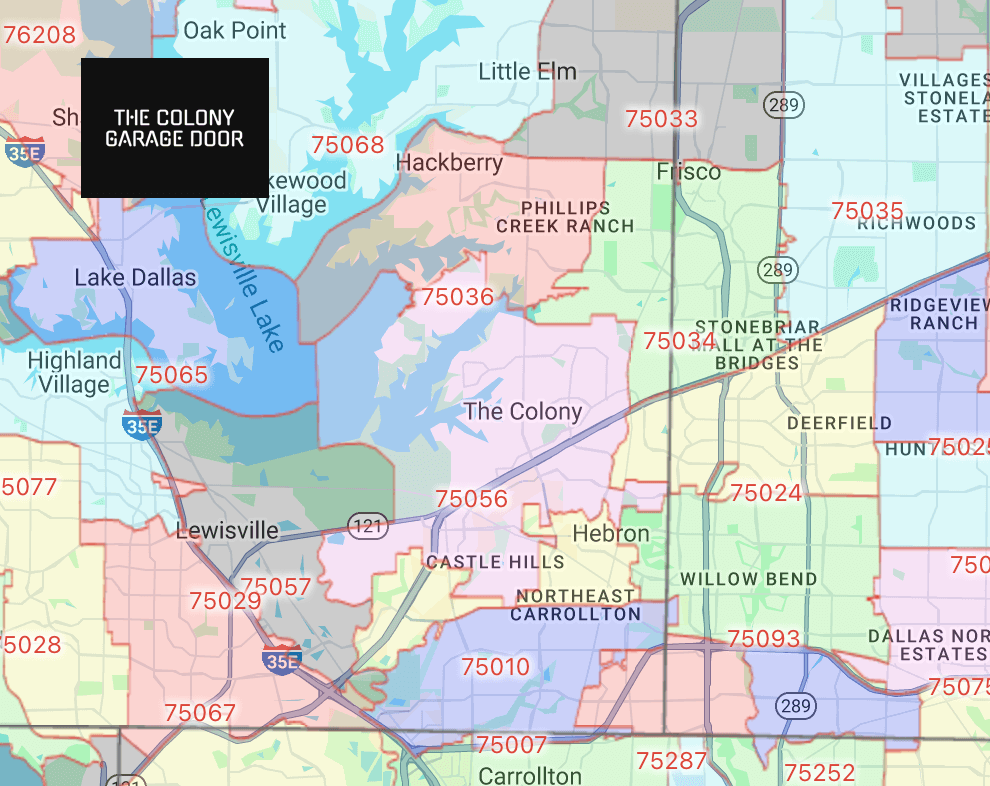 the colony tx naer by cities map